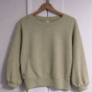 lululemon athletica Light Green Crew Neck Sweater